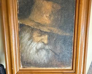 Old Man Portrait Oil Painting 