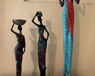 African Women Figurines Set (3) Style