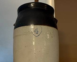 4 Gallon Stoneware Butter Churn Jar