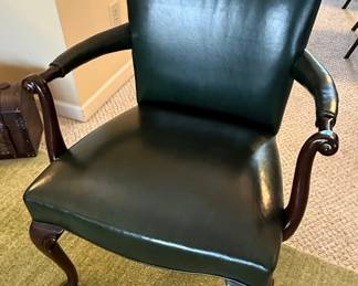 Hickory Chair Leather Wingback Armchair