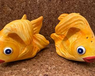 TSGI Ceramic Goldfish Salt and Pepper Shakers