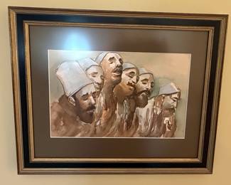 Cemal Toy Watercolor Portrait Grouping