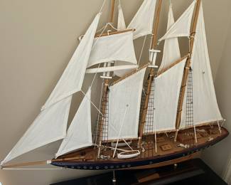 Atlantic Schooner Model Ship - Lannan Gallery Style