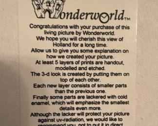 Wonderworld 3D Holland Windmill Living Picture