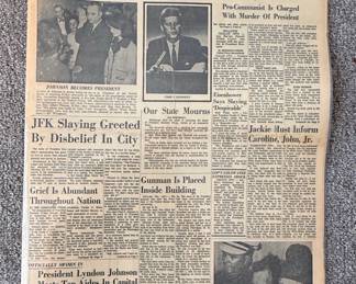The Clarion-Ledger Newspaper - JFK Assassination