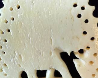 Carved Bone Elephant Pendant Necklace