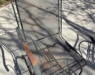 Russell Woodard Style Wrought Iron Patio Dining Set