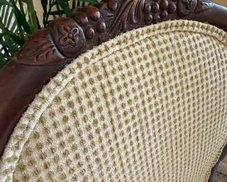 Victorian Style Carved Wood Accent Chairs