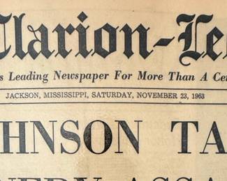 The Clarion-Ledger Newspaper - JFK Assassination