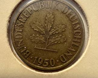 Assorted Vintage Foreign Coins: Yugoslavia, W. Germany, Portugal