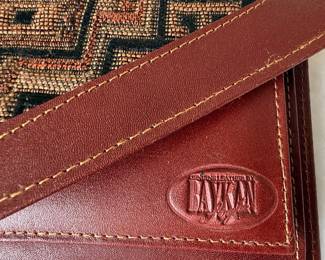 Woven Kilim & Leather Clutch Wallet