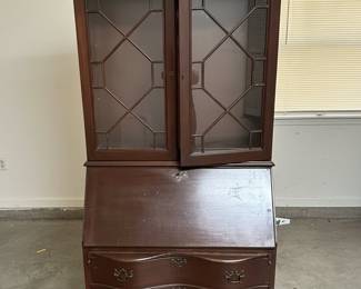 Maddox Colonial Style Secretary Desk with Hutch