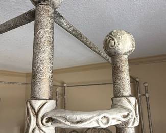 French Country Style Metal Canopy Bed