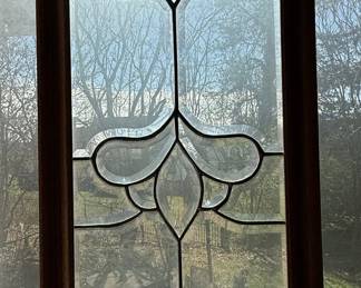 Beveled Floral Stained Glass Window Panel
