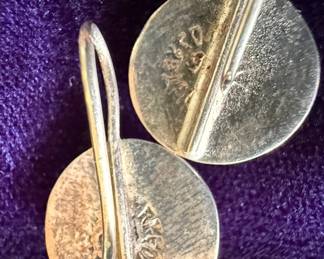 Mexican Silver & Red Jasper Dangle Earrings