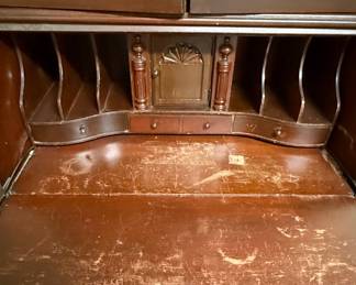 Maddox Colonial Style Secretary Desk with Hutch