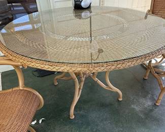 Lloyd Loom All Weather Metal Wicker Patio Set