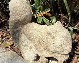 Stone Squirrel Statue