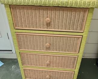 Henry Link Style Wicker Dresser with 4 Drawers