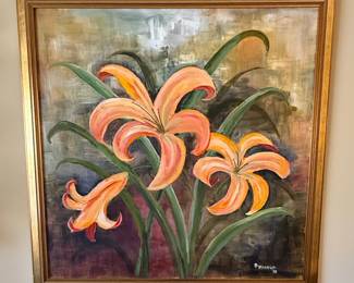 B. Woodrick Floral Oil Painting '98