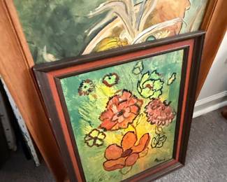 Mixed Lot of Floral and Landscape Paintings