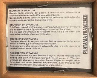 Framed Papyrus Art with Greek Figure - Hecate