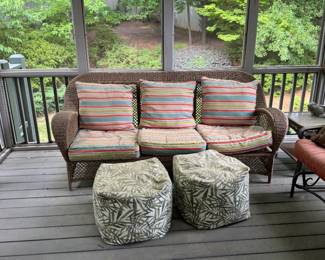 Surya outdoor poufs
