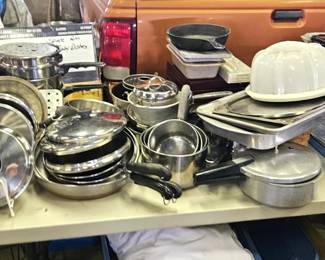 Revere copper bottom pans