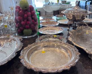 Lots of silver platters