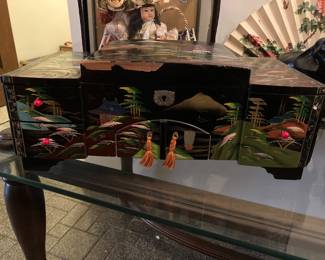 Jewelry box with multiple compartments, from Guam.