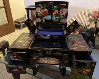 Jewelry box with multiple compartments, from Guam.