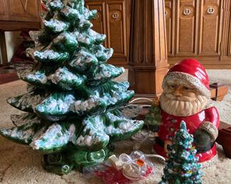 Large 1982 handmade ceramic tree, Atlantic mold