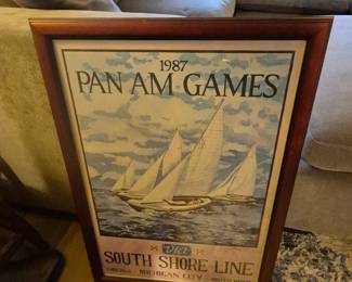1987 Pan Am games mounted poster
