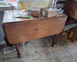 Antique  drop leaf table