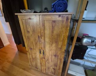 Knotty pine cabinet