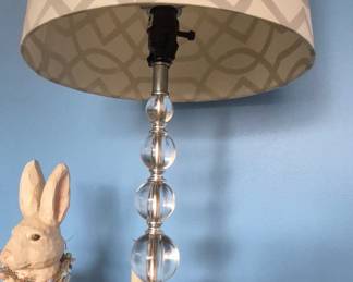 Glass orb table lamps