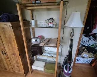 Glass and wood  display shelf 