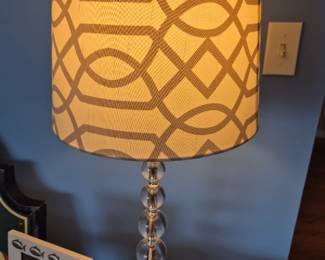 MCM style glass orb lamp