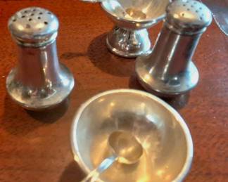 Sterling salt and pepper servers 