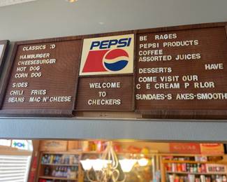 Pepsi Menu Board from Checkers