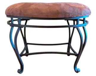 Dark Brown Oval Vanity Bench