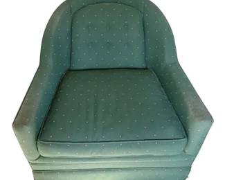Vintage Green Chair With Small Flower Designs