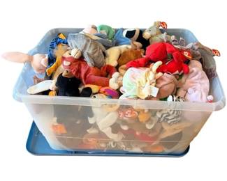 Tub Of Beanie Babies  More