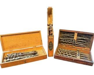 Irwin Auger Bits In Wooden Box  More