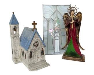 Stained Glass Church  Angel Decor