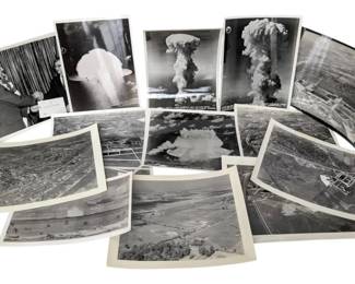 WWII Atomic Bomb Test Photos Baker  Bikini, WPAFB Aerial Views,  More
