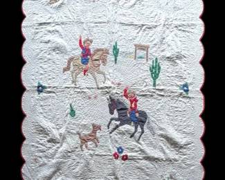 Round Up Time Rodeo Themed Quilt 63 x 80 