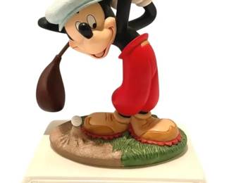 What A Swell Day For A Game Of Golf Mickey Mouse Disney Classics Canine Caddy Figurine
