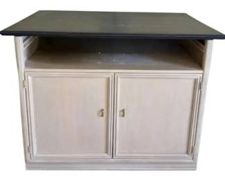 Black  Tan Wooden TV Table Cabniet