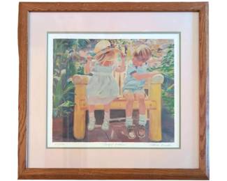 Bashful Buddies Framed Artwork By Brooks 27 x 23.5 